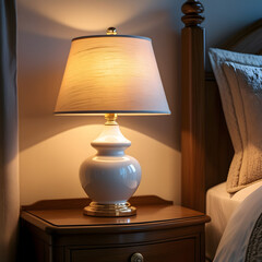 sleek and minimalist bedside lamp