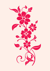 flora leaves and wild flower design.eps