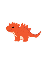 Fototapeta premium Friendly dragon on white background