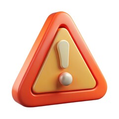 Alert symbol with exclamation mark on white background