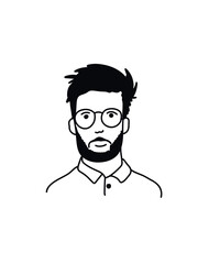 Abstract portrait of a man