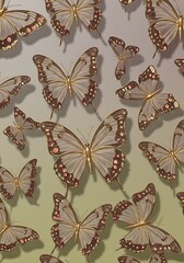 Golden Hour Lepidoptera AI Generated