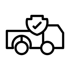 shipping insurance line icon