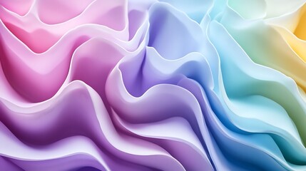 Obraz premium Pastel Rainbow Wave Abstract Texture.