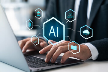 AI technology, Humans use AI in their work to help maximize efficiency, Machine learning, Create...