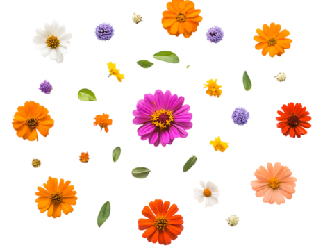 Beautiful Zinnia Blossoms Outdoors