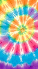 Obraz premium Rainbow Swirl: Tie-Dye Symphony AI Generated