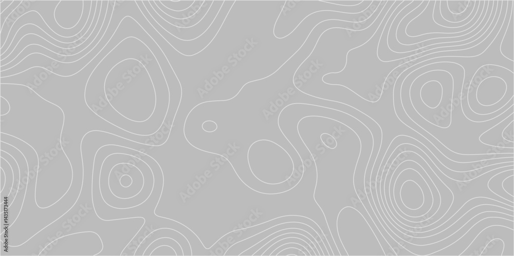 Poster abstract background with topographic map gray background. the stylized height of the topographic map