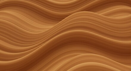 Auburn Wave: 3D Rendered Abstract AI Generated