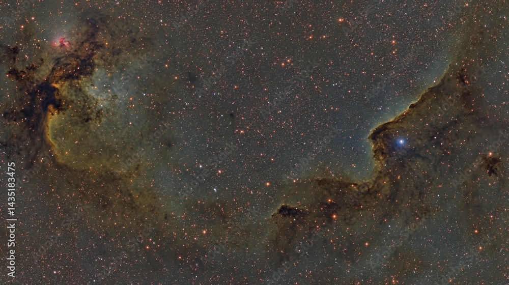 Poster celestial canvas unveiling the soul of space a mesmerizing tapestry of cosmic dust and starlight in 