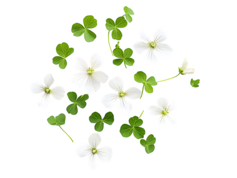 Delicate Wood Sorrel Flowers Growing