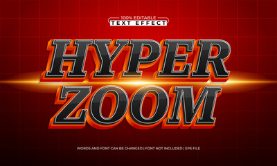hyper zoom editable text effect with a fast and speed text style