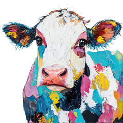 portrait of a young woman with a painted face isolated on transparent background png