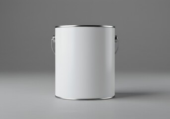 Paint Can Still Life Plain White Container on Gray Surface
