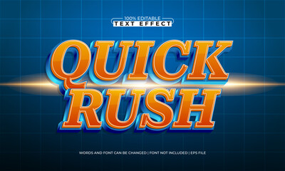 quick rush editable text effect with a fast and speed text style