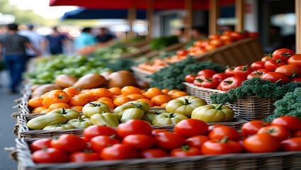 Dynamic local market featuring artisanal foods