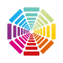Colorful Geometric Spiral
