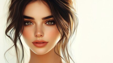 Fototapeta premium Close-up portrait of a beautiful woman