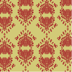 Traditional Ornament or Batik Vector Background