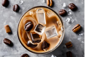 Obraz premium 커피,아메리카노,음료,음료수,카페,커피빈,원두,아이스아메리카노,카페인,