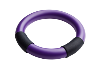 Purple Fitness Ring for Exercise and Stretching, Ideal for Home Workouts and Physical Therapy on transparent background