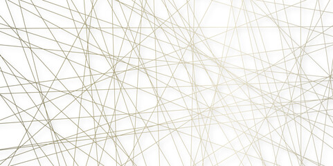 Abstract luxury gold geometric random chaotic lines with shadow many squares and triangles shape background. geometric random chaotic seamless line design transparent background, vector illustration.