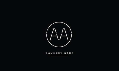 AA, AA Abstract Letters Logo Monogram