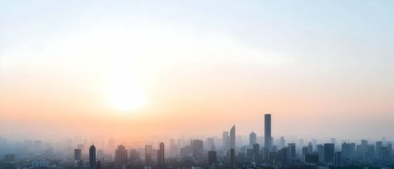 Fototapeta premium Misty Sunrise Cityscape (6)