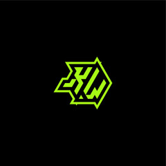 esport gaming initial logo design concept letter cool and dynamic monogram KW