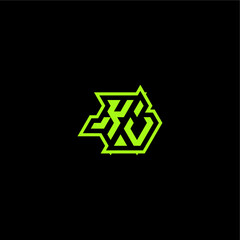 esport gaming initial logo design concept letter cool and dynamic monogram KV