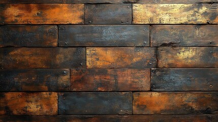 Aged, weathered metal wall panels.  Rustic, industrial look