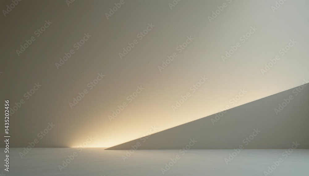 Poster minimalist design elements in contemporary space studio environment visual art abstract style soft l