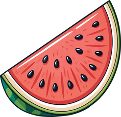 Fresh and juicy watermelons and slices vector icon style art illustrator
