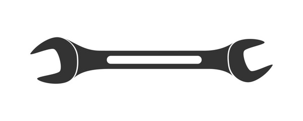 Wrench spanner tool minimal flat vector illustration icon symbol clipart png isolated transparent background.