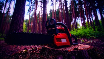 Sunlight filters through the forest canopy.  