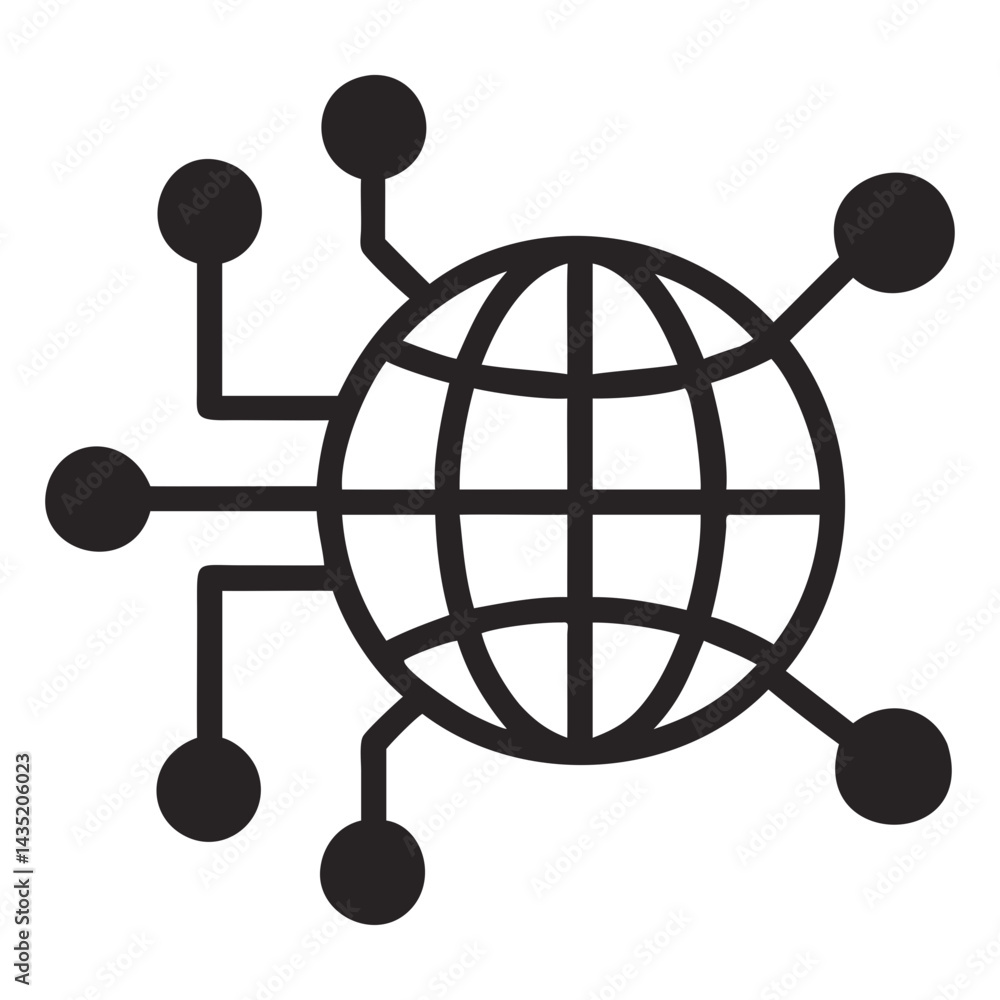 Aufkleber internet icon modern vector for digital network, global communication, and tech interface projects