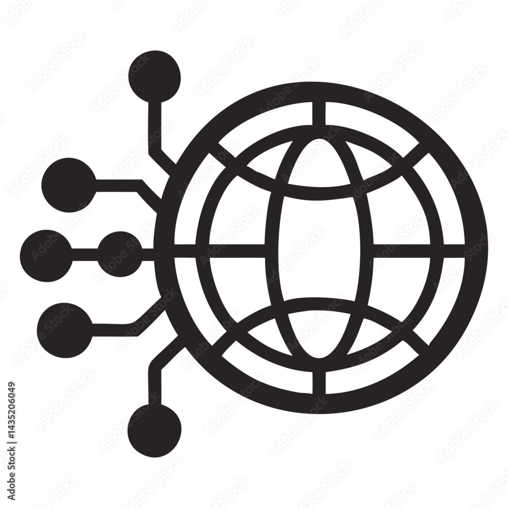 Aufkleber internet icon modern vector for digital network, global communication, and tech interface projects