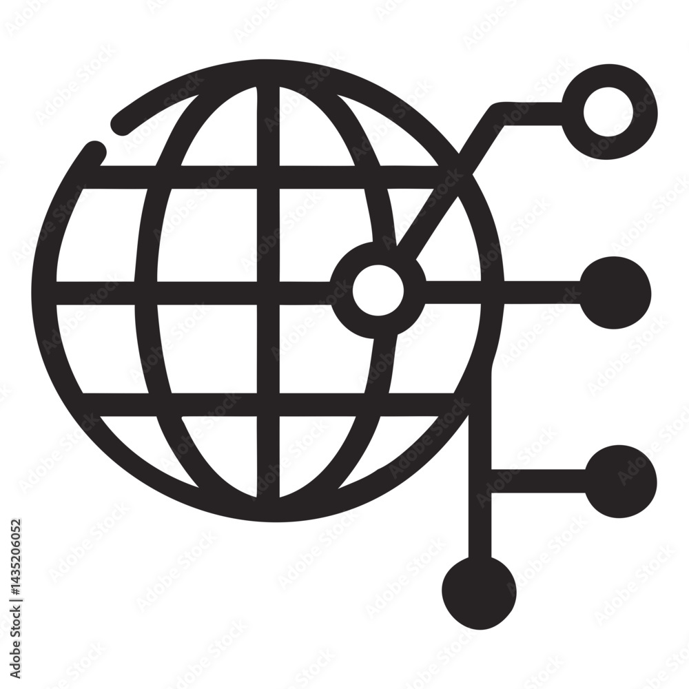 Aufkleber internet icon modern vector for digital network, global communication, and tech interface projects