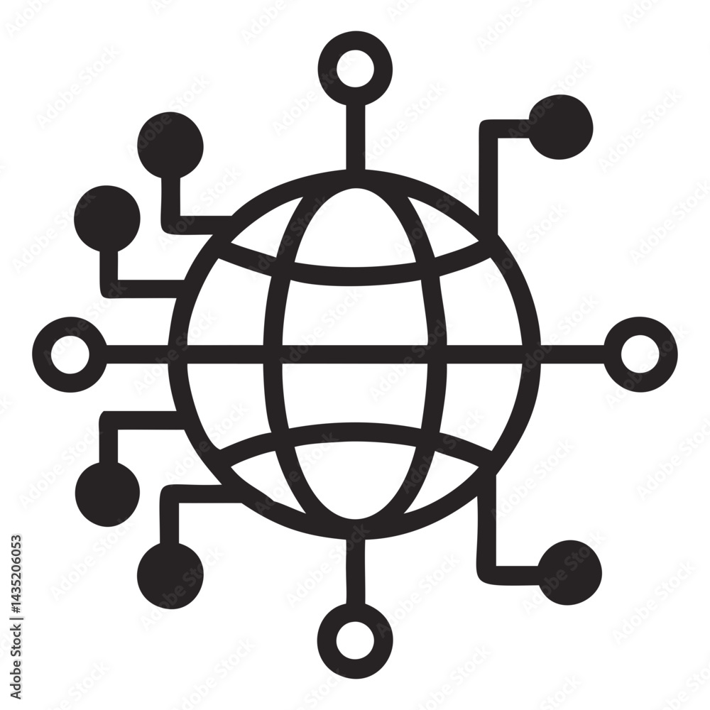 Poster internet icon modern vector for digital network, global communication, and tech interface projects