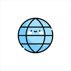 Icon representing global network globe