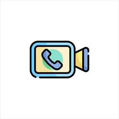 Icon representing video call device