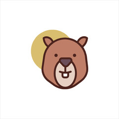Icon representing bear animal head