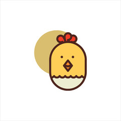 Icon representing chicken animal character