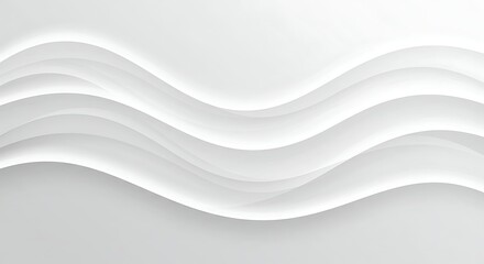 Fototapeta premium Abstract White Wave Background with Smooth Elegant Lines