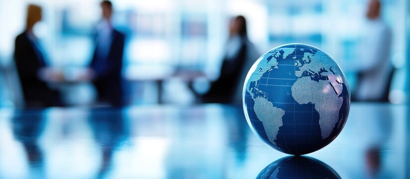 Global business dealings reflected in a corporate setting.