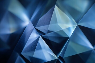 Obraz premium Abstract Geometric Blue Crystal Structure