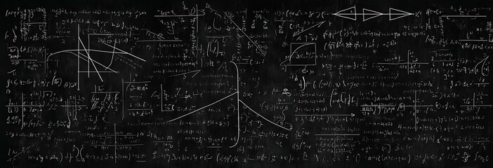 Mathematical Equations on a Blackboard