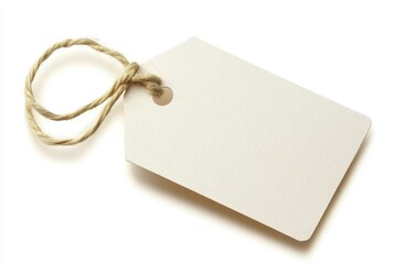 Blank price tag, tied string