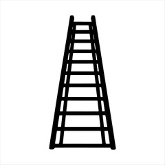 Folding ladder vector silhouette construction equipment access solution