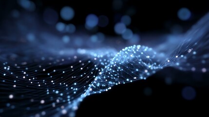 Abstract Digital Wave of Light and Connection